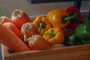 Fresh farm-grown vegetables are bought at local market every single day. at Moto Laurie in Da Lat