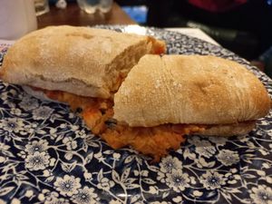 Jackfruit panini at The Greyhound in Bromley