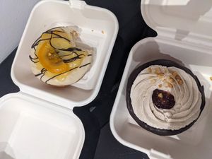 Choc orange & raspberry dark choc cheesecake at Chök - Sevilla in Sevilla