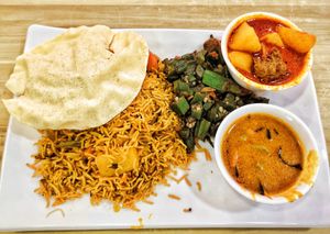 Nasi briyani very flavourful, must try, most recommended at ABC Vegetarian Food 健康素食 - Toa Payoh in Central Singapore