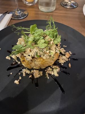 Moroccan cauliflower steak   at Loxleys Restauraunt & Wine Bar in Stratford-upon-avon