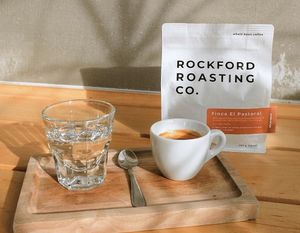 Espresso + Sparkling Water  at Rockford Roasting Company in Rockford