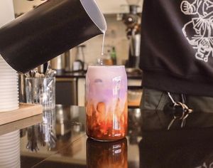 Seasonal Iced Coffee w/ Oat Milk Cold Foam  at Rockford Roasting Company in Rockford