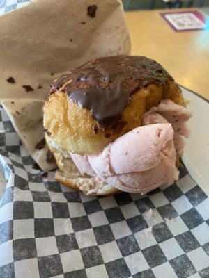 Gelato filled donut  at Vegga in Bogota