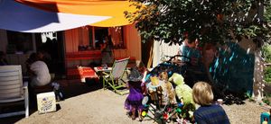 First part of the garden at Bar Bidule in Tours