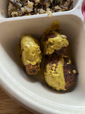 Vegan curry meatball #Veganuary at Bloom in Seattle