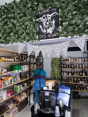 Lots of products at Mundo Vegano in Colonia Del Sacramento