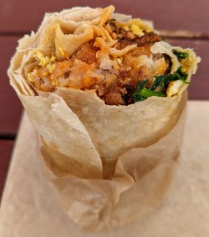 Breakfast Burrito at Charlie's Breakfast Cart in Portland