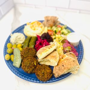 Mezza plate at Java Dive Organic Cafe - Mediterranean Restaurant in Bee Cave