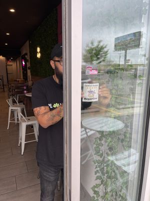 Happy cow decal!  at Plantology  in San Antonio