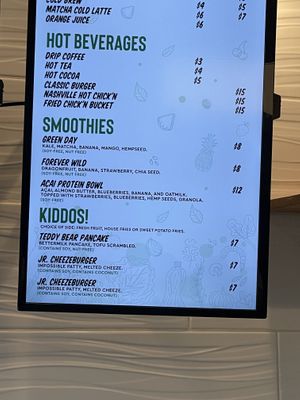 Kids menu  at Plantology  in San Antonio