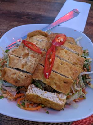 Tofu salad at Banh Mi & Tea in Glasgow