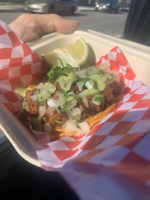 Taco Al Pastor  at Viva Vegan in Colton