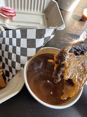 Quesabirria tacos  at Viva Vegan in Colton