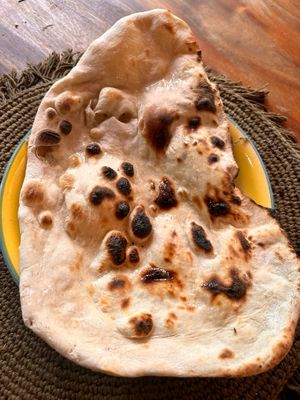 Our Tandoor naan
 at Mini Taj in Oaxaca