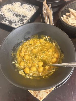 chana masala with ricee  at Mini Taj in Oaxaca