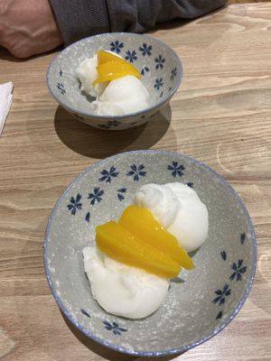 Vegan set menu - course 5 - dessert - yuzu sorbet  at Yuki in the Hills in Aldgate