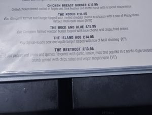 Vegan burger at Macgochans in Isle Of Mull