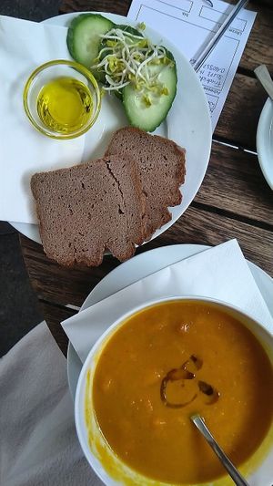 Lentil soup at Menagerie in Hannover