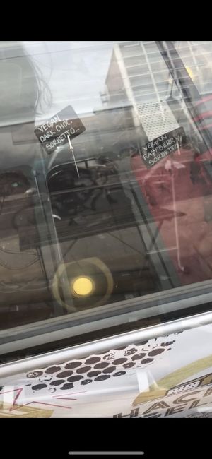 Vegan dark chocolate sorbetto & vegan raspberry sorbetto 🍧  at Strelitzia in East London