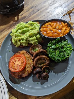 Big veg breakfast at RAW Coffee Company in Dubai