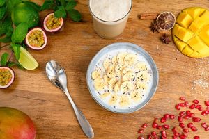 vegan tapioca pearl and banana soup at Kapunka - Cardinet in Paris