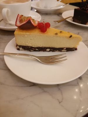Passion fruit cake at Hollandia in Malmo