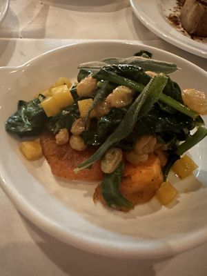 Sweet potato and spinach   at Alma in Minneapolis