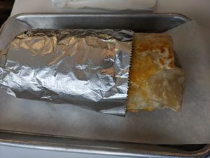 Vegan breakfast burrito at Basalt in Grand Rapids