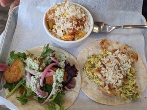Vegan Southern Belle, Mac & queso, Mommy Dearest at Basalt in Grand Rapids