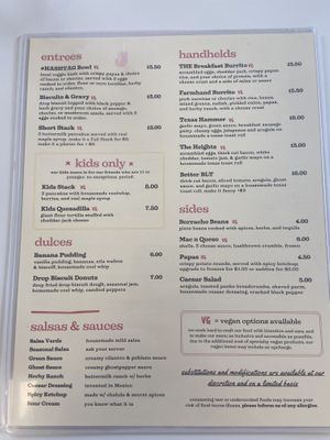 Basalt - Menu (VG = vegan option)  at Basalt in Grand Rapids