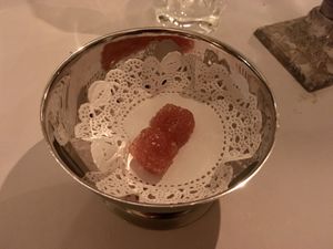 Sweets with coffee  at Zum Blauen Engel in Bern