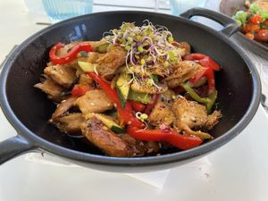 Vegan chicken chop soy  at Casablanca  in Guardamar Del Segura