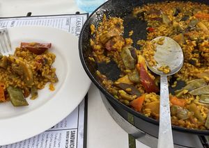 Vegan paella  at Casablanca  in Guardamar Del Segura
