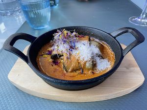 Ravioli from courgette   at Casablanca  in Guardamar Del Segura