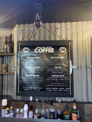 Coffee menu  at Muddled Lime in Long Buckby