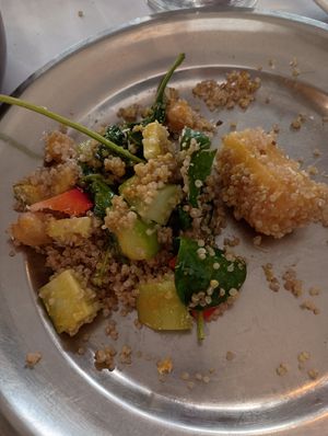 Chickpea, Quinoa, and pineapple salad at BabaJi Indian Food in Athens