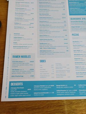 Showing the vegan options available at the moment. at The Imperial Hotel & Restaurant in Guernsey
