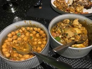 Chana masala and aloo gobi  at Flavors of India in Cocoa Beach
