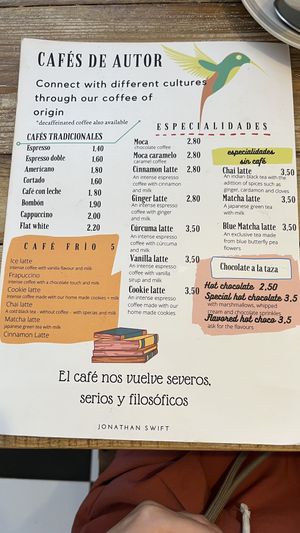 Menu  at Maldita Gloria! in Alicante
