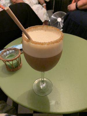 Iced latte with soya milk   at Maldita Gloria! in Alicante