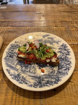 Vegan avocado toast with tofu  at Maldita Gloria! in Alicante