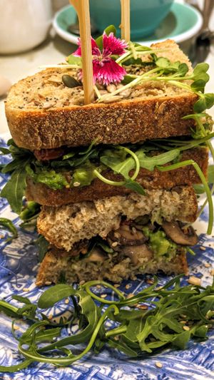 Vegan mushroom sandwich at Maldita Gloria! in Alicante