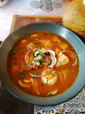Mushroom soup at Quelite in Coatepec