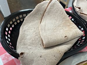 Injera  at Dukem in Burien