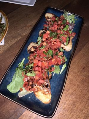 bruschetta 😍  at Idlewild Spirits Brewpub and Restaurant in Winter Park