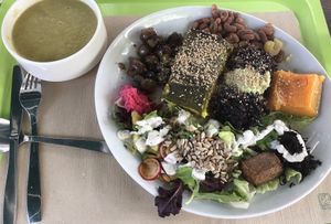 Day two lunch. If it’s half as good as it looks, or half as good as the lunch yesterday I’ll be happy.  at Macrobiotic Zen in Barcelona