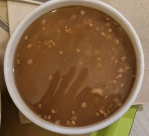 Sopa de fajol at Macrobiotic Zen in Barcelona