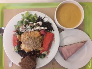 One option of whole menu at Macrobiotic Zen in Barcelona