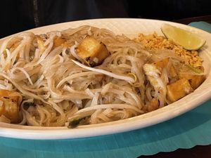 Pad Thai with tofu and no egg  at Simply Thai in Vernon Rockville